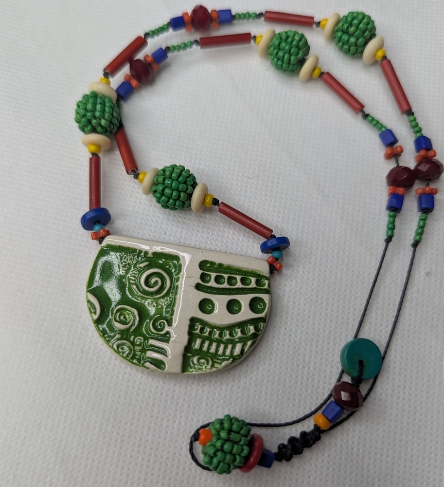 Vintage Mixed Media Beaded Necklace